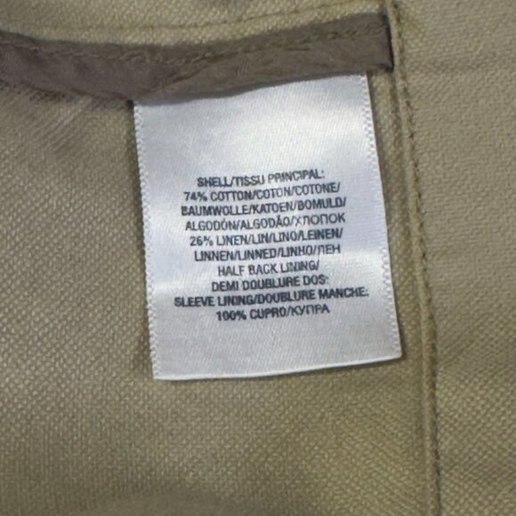 Polo Ralph Lauren Youth Khaki 2-Button Blazer Jacket Size 10-12 Linen Cotton - Picture 11 of 11